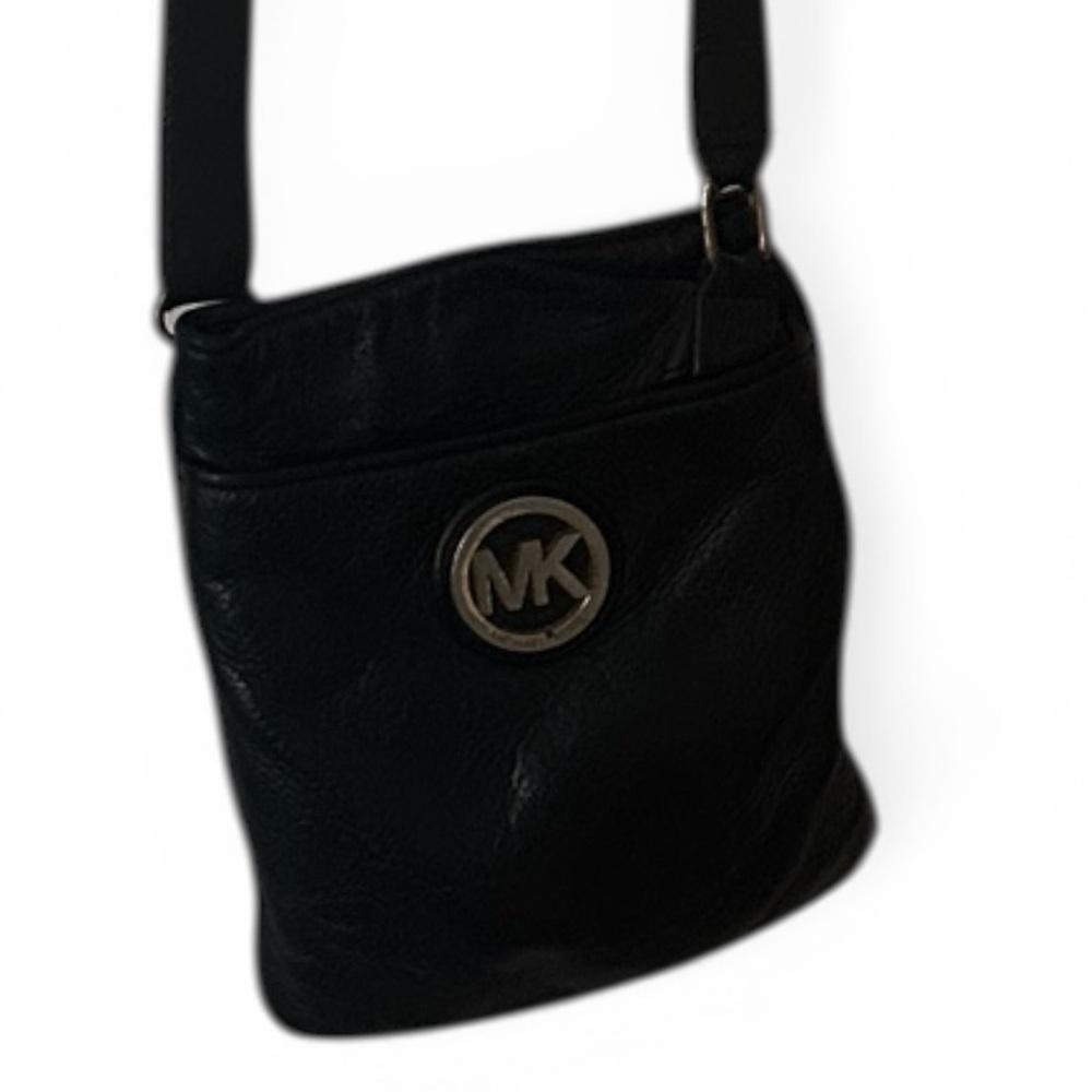 Michael Kors Black Crossbody Bag with Gold Logo